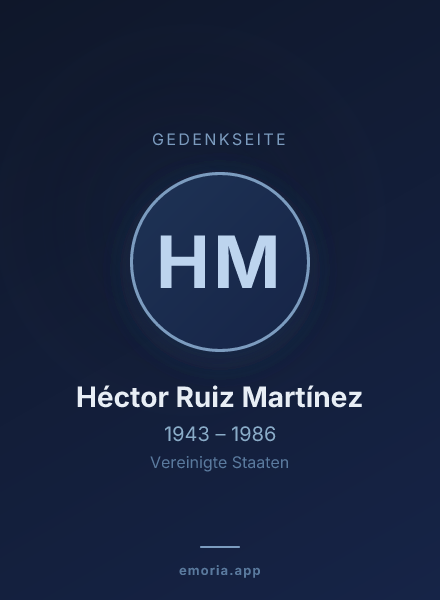 Gedenkportrait von Héctor Ruiz Martínez