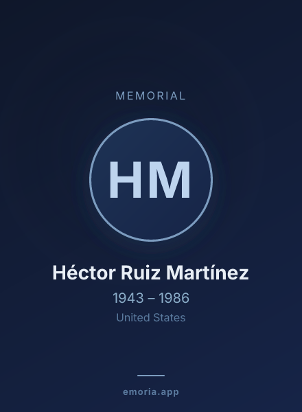 Memorial portrait of Héctor Ruiz Martínez