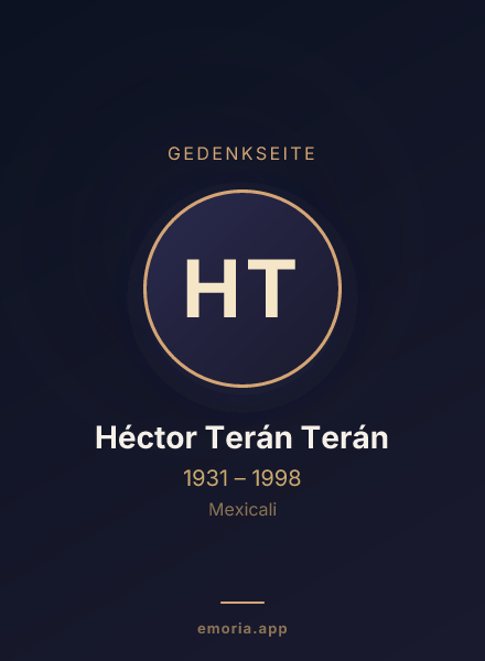 Gedenkportrait von Héctor Terán Terán