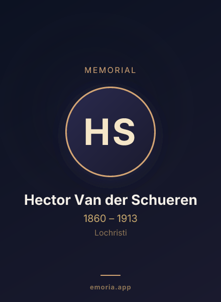 Memorial portrait of Hector Van der Schueren