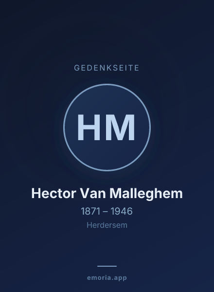 Gedenkportrait von Hector Van Malleghem