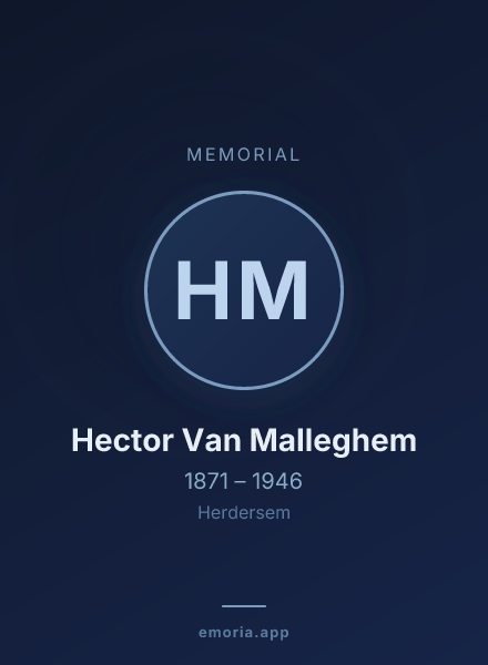 Memorial portrait of Hector Van Malleghem
