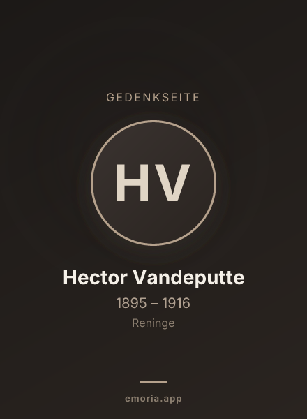 Gedenkportrait von Hector Vandeputte