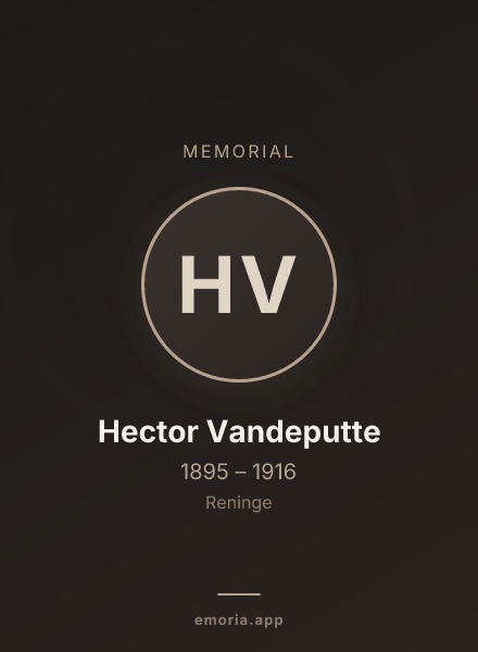 Memorial portrait of Hector Vandeputte