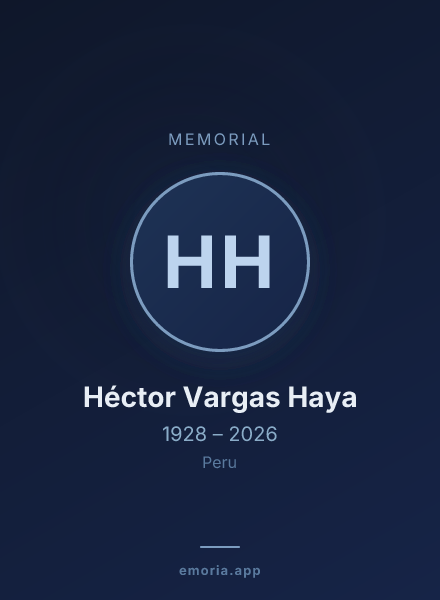 Memorial portrait of Héctor Vargas Haya