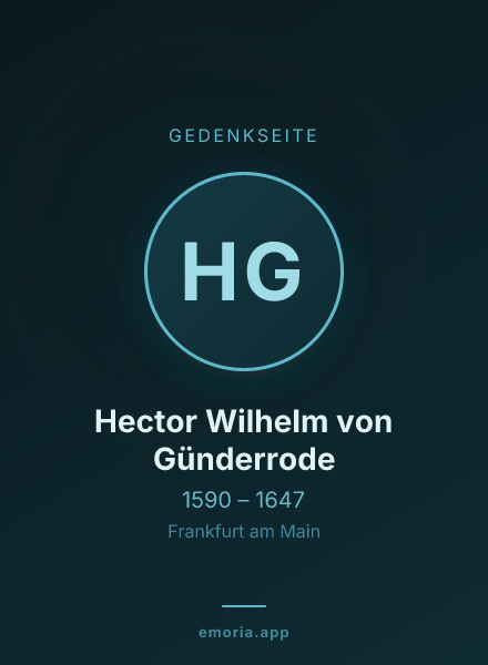 Gedenkportrait von Hector Wilhelm von Günderrode