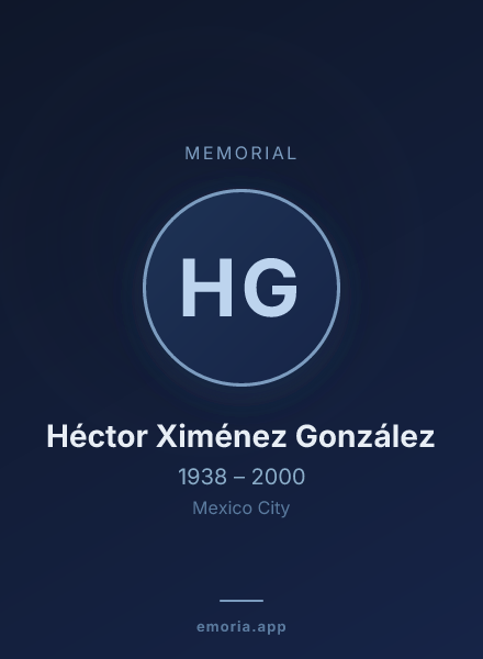 Memorial portrait of Héctor Ximénez González