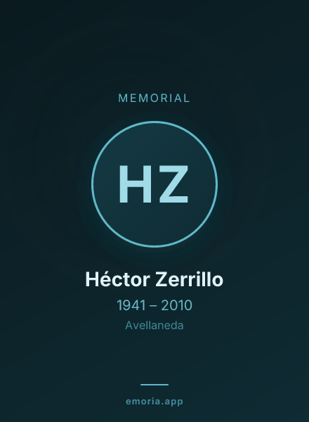 Memorial portrait of Héctor Zerrillo