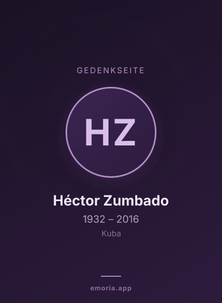 Gedenkportrait von Héctor Zumbado