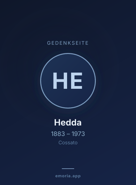 Gedenkportrait von Hedda