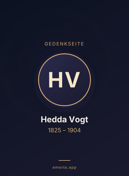 Gedenkportrait von Hedda Vogt