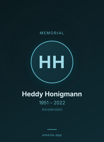Memorial portrait of Heddy Honigmann