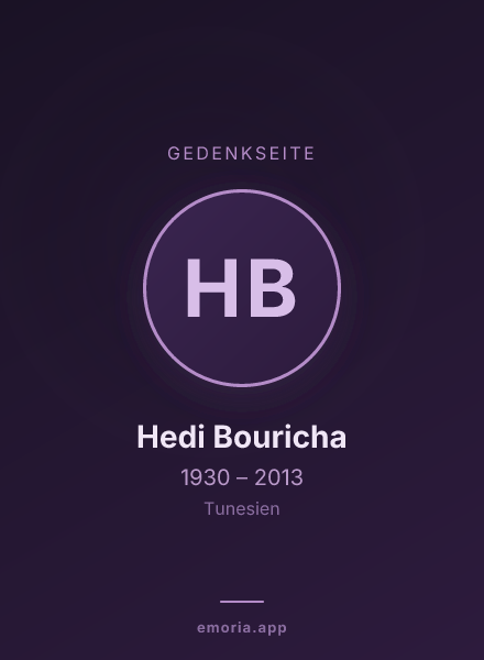Gedenkportrait von Hedi Bouricha