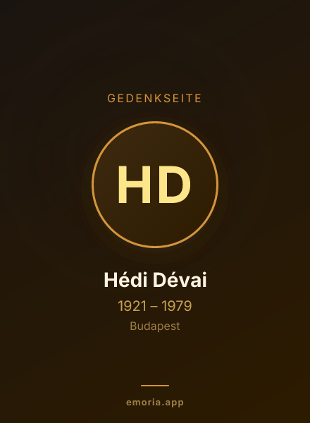 Gedenkportrait von Hédi Dévai
