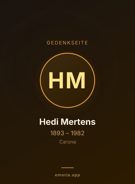 Gedenkportrait von Hedi Mertens