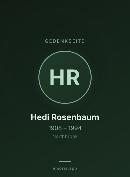 Gedenkportrait von Hedi Rosenbaum