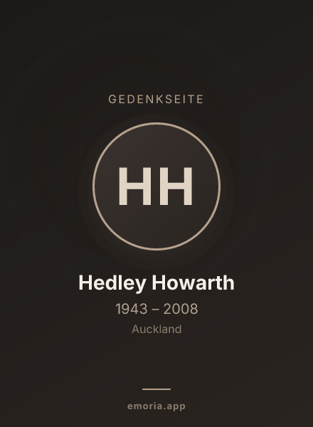 Gedenkportrait von Hedley Howarth