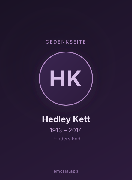 Gedenkportrait von Hedley Kett