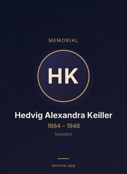 Memorial portrait of Hedvig Alexandra Keiller