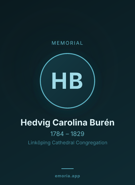 Memorial portrait of Hedvig Carolina Burén