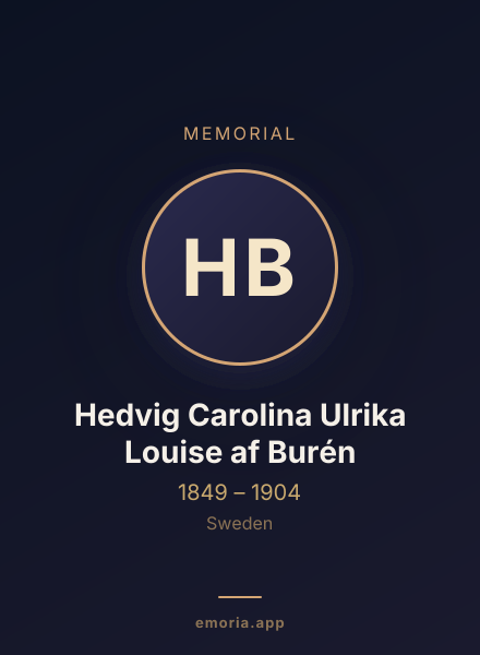 Memorial portrait of Hedvig Carolina Ulrika Louise af Burén
