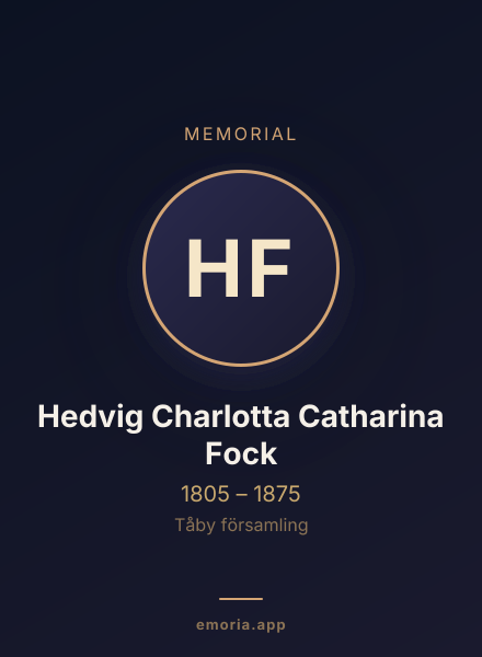 Memorial portrait of Hedvig Charlotta Catharina Fock