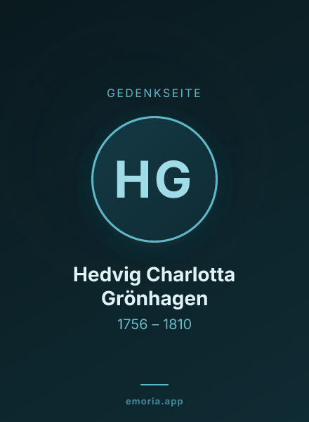 Gedenkportrait von Hedvig Charlotta Grönhagen