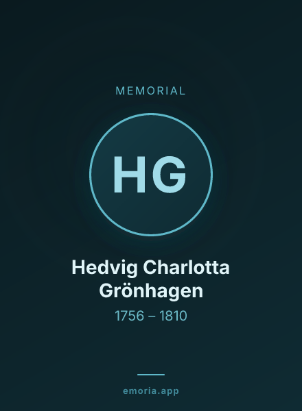 Memorial portrait of Hedvig Charlotta Grönhagen