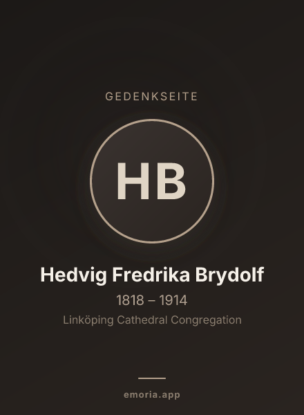 Gedenkportrait von Hedvig Fredrika Brydolf