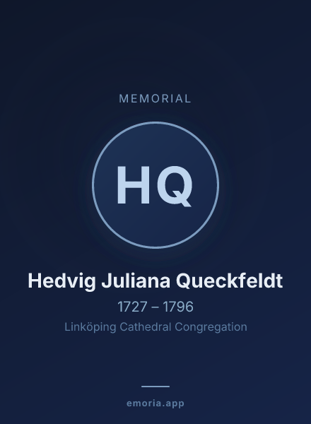 Memorial portrait of Hedvig Juliana Queckfeldt