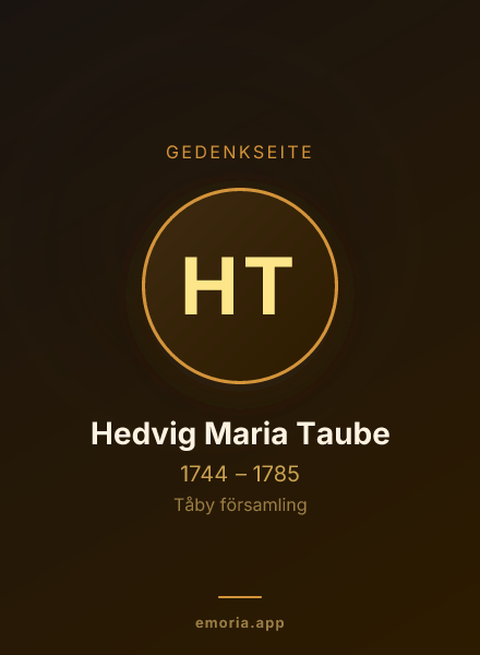 Gedenkportrait von Hedvig Maria Taube