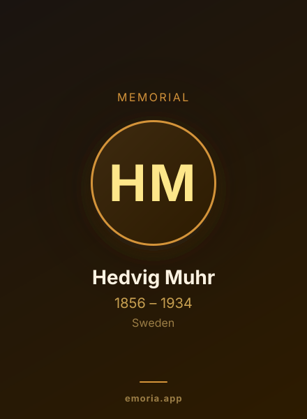 Memorial portrait of Hedvig Muhr