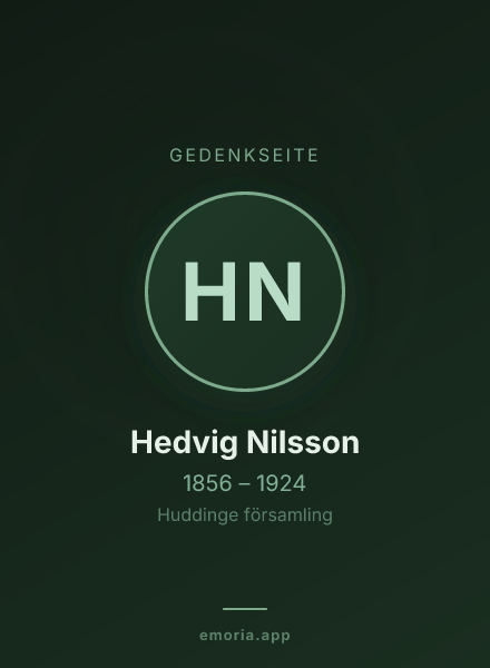 Gedenkportrait von Hedvig Nilsson