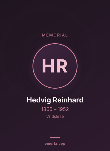 Memorial portrait of Hedvig Reinhard