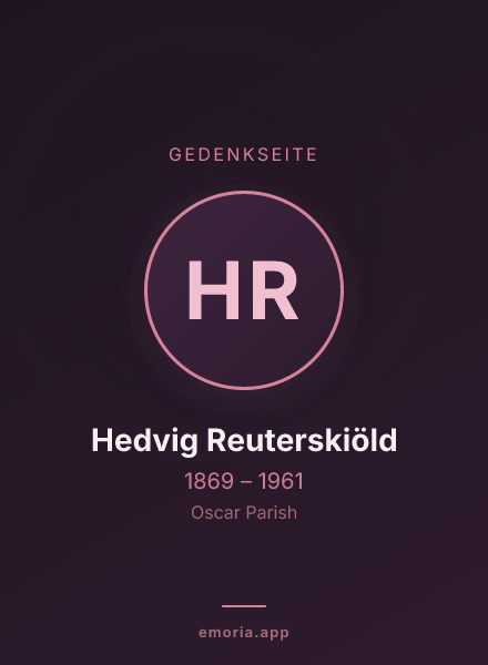 Gedenkportrait von Hedvig Reuterskiöld