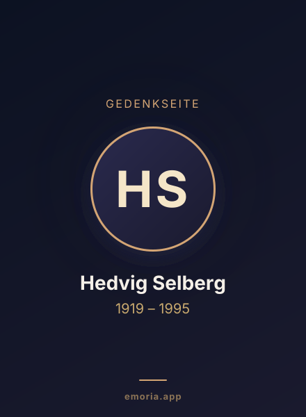Gedenkportrait von Hedvig Selberg