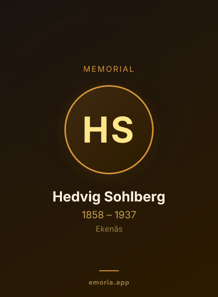 Memorial portrait of Hedvig Sohlberg