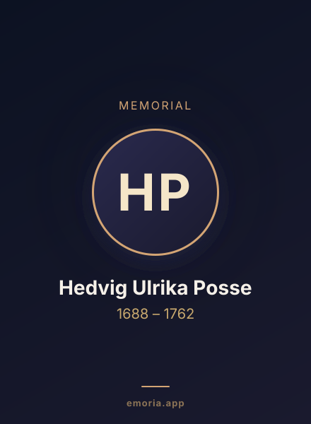 Memorial portrait of Hedvig Ulrika Posse