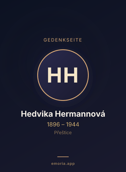 Gedenkportrait von Hedvika Hermannová