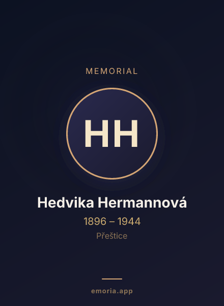 Memorial portrait of Hedvika Hermannová