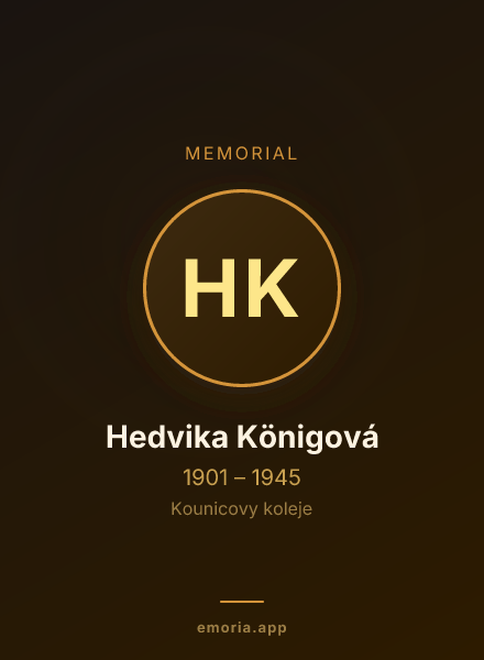 Memorial portrait of Hedvika Königová