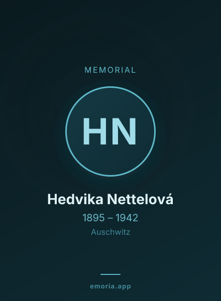 Memorial portrait of Hedvika Nettelová