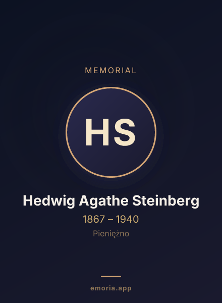Memorial portrait of Hedwig Agathe Steinberg