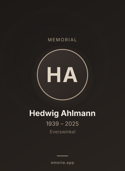 Memorial portrait of Hedwig Ahlmann