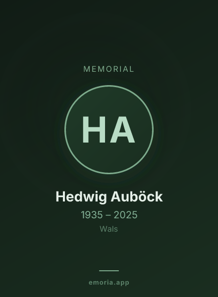 Memorial portrait of Hedwig Auböck