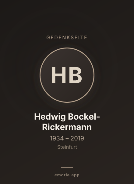 Gedenkportrait von Hedwig Bockel-Rickermann