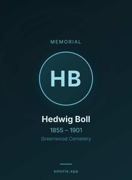 Memorial portrait of Hedwig Boll