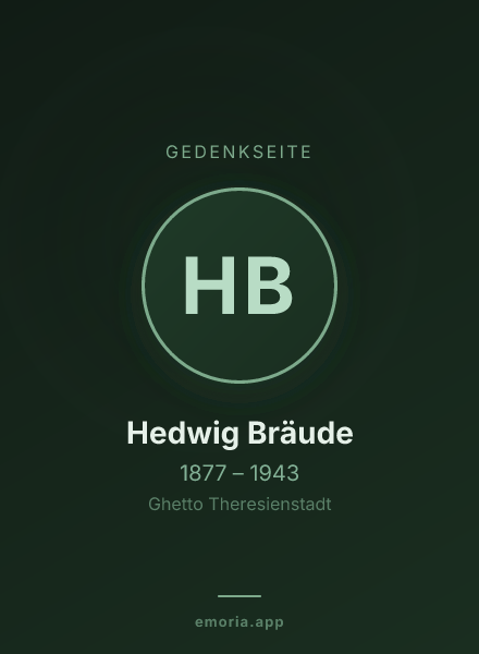 Gedenkportrait von Hedwig Bräude