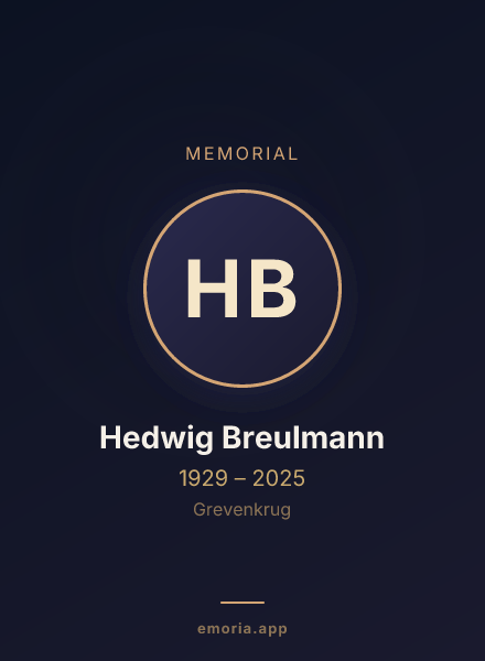 Memorial portrait of Hedwig Breulmann
