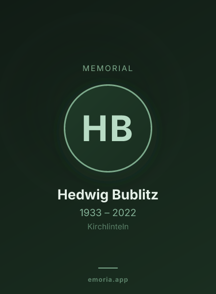 Memorial portrait of Hedwig Bublitz